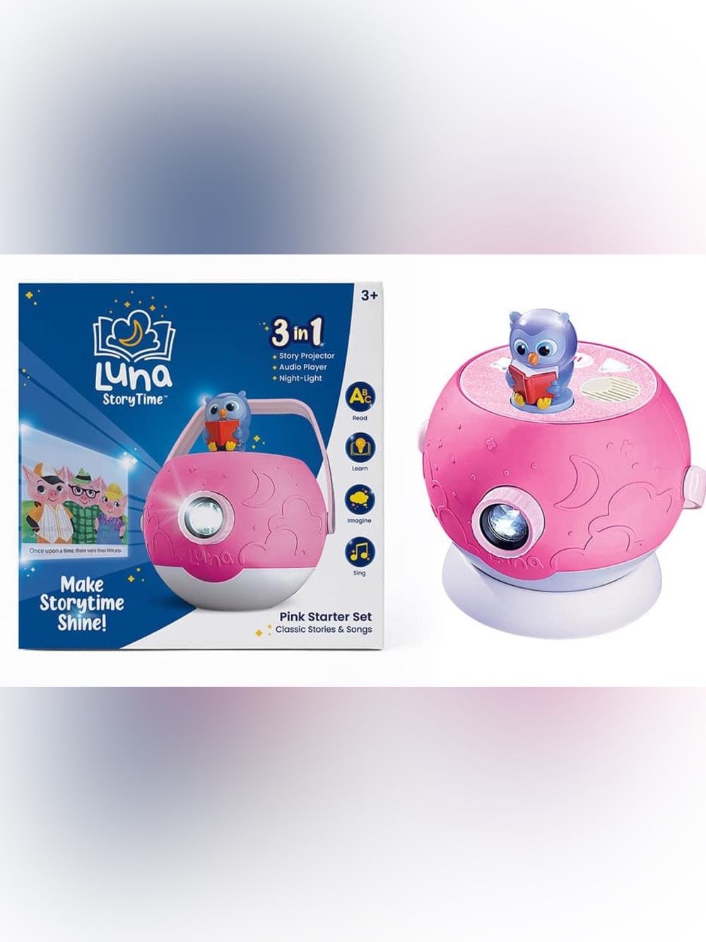 Luna StoryTime Projector with Nighlight
•Pink•